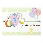 Baby Shower Clothes Glitter Invitations
